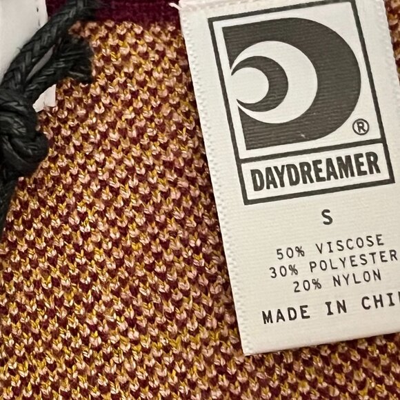 Daydreamer pull on plaid knit cropped pants size small burgundy fall academia - Picture 9 of 10